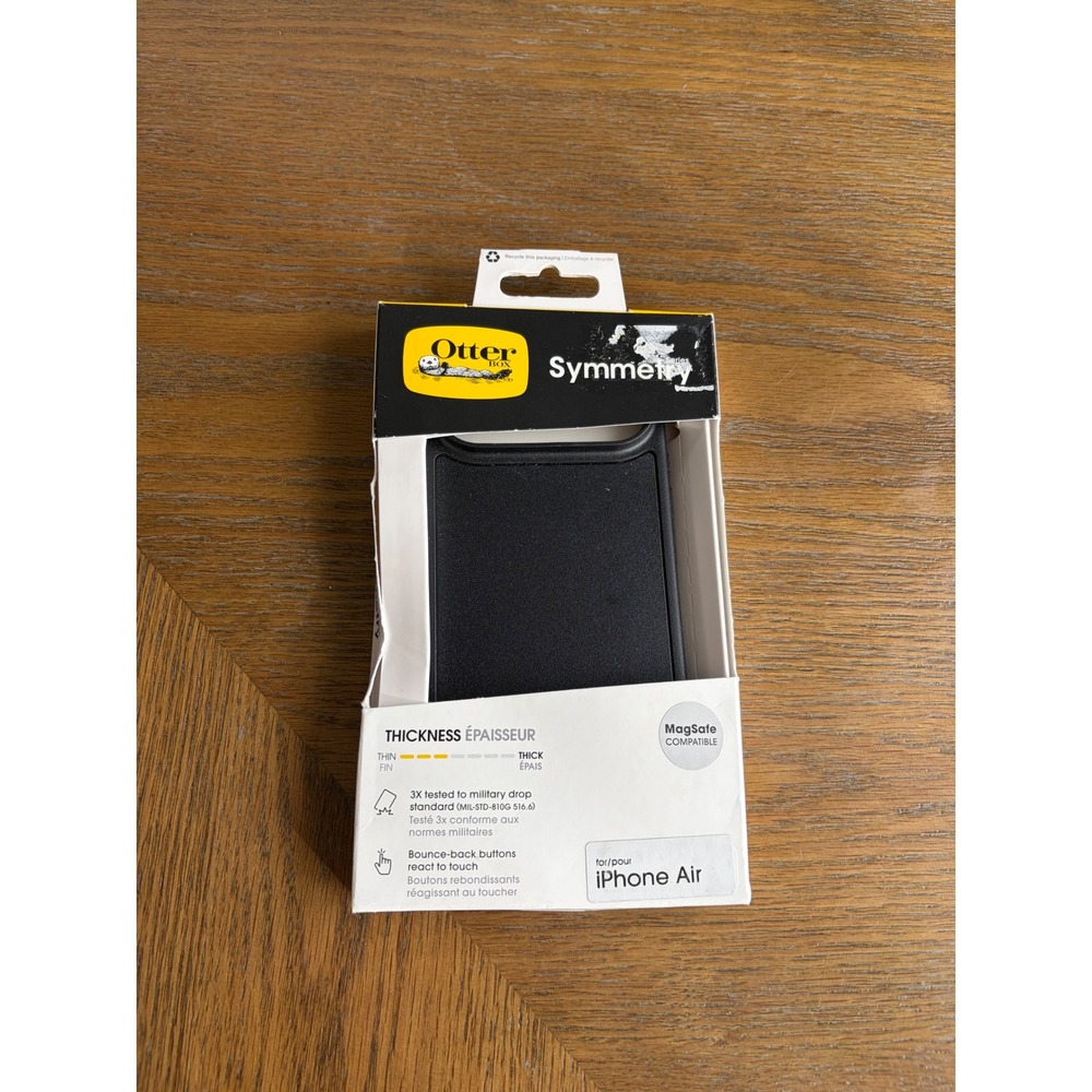 OtterBox Symmetry iPhone Air Case Black MagSafe Compatible Protective Cover